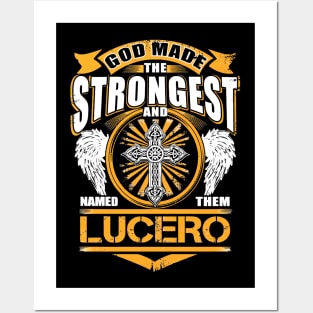 God Made Strongest And Lucero Band Logo Cross Posters and Art